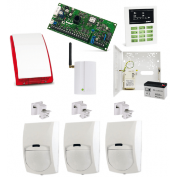 SYSTEM ALARMOWY SATEL CA-5 KPL LED-S 3 CZUJKI BINGO P2/VID GSM2000